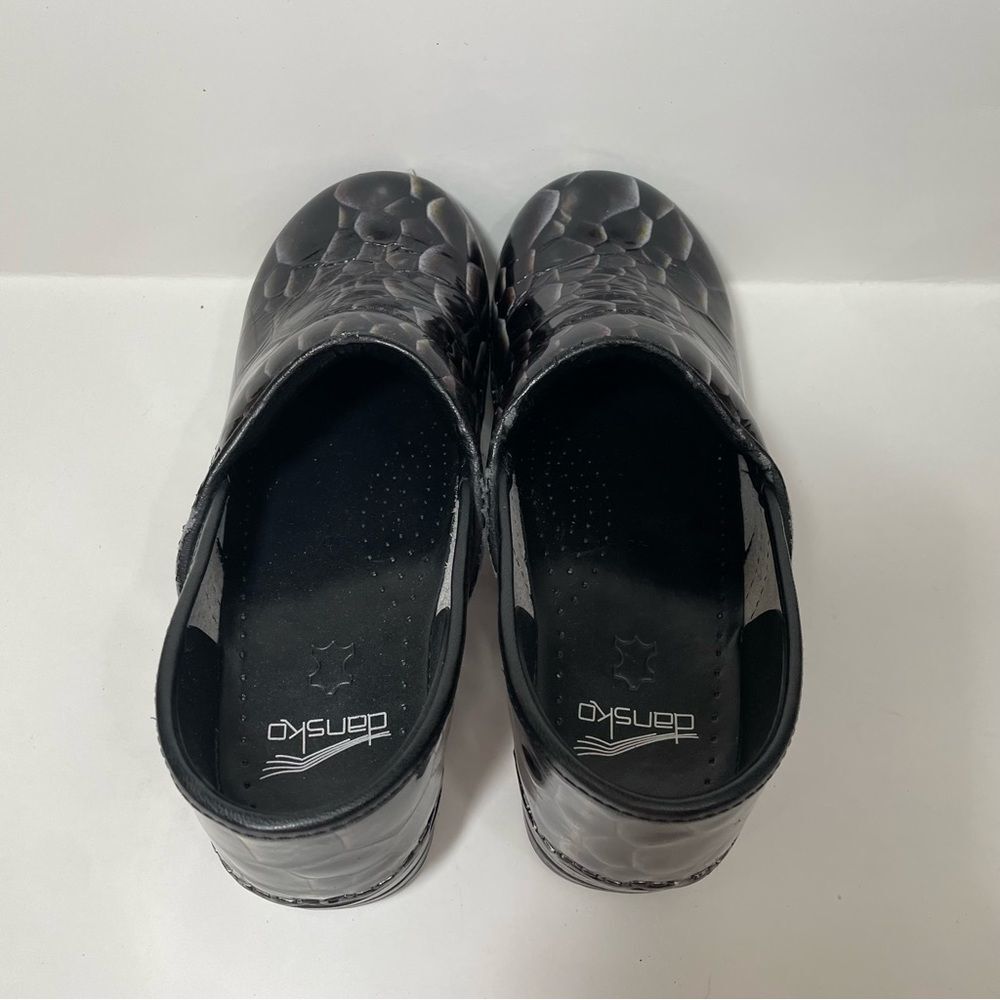 Dansko Snakeskin Patterned Professional Heeled Clogs - Picture 6 of 10